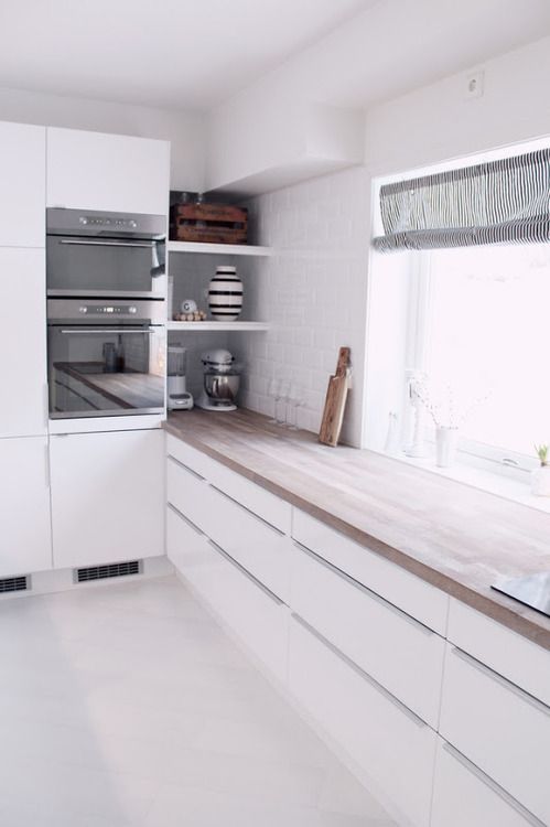 Butcher block counters and Scandinavian influences - Kitchen Inspiration for #ThisOldHouse via www.L-2-Design.com