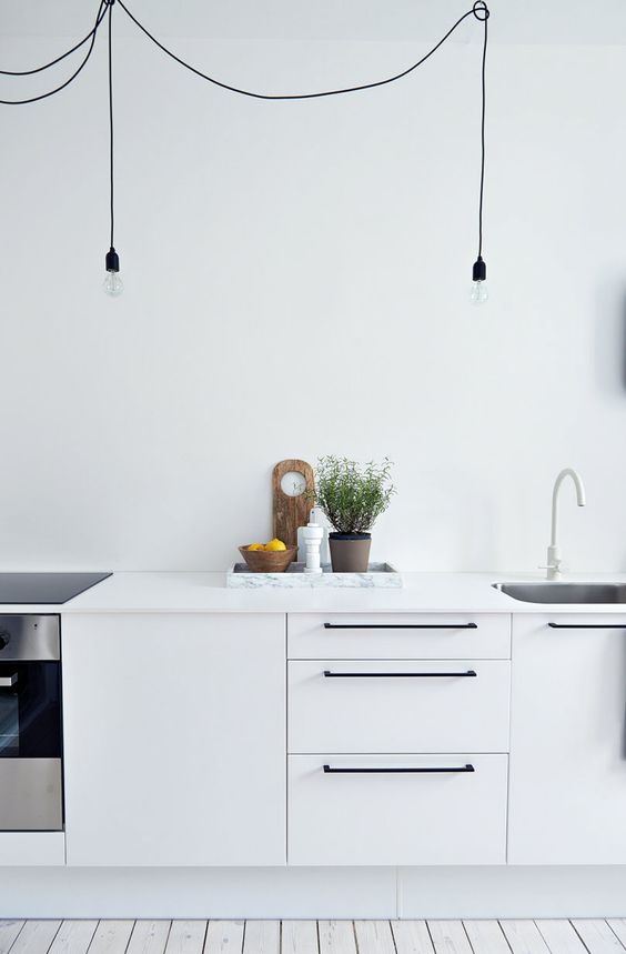 Let's zoom in. This minimal kitchen base cabinet and counter makes me swoon. So clean. The bare walls are so calming. I bet it's so much fun to cook in this kitchen. #ThisOldHouse kitchen inspiration via www.L-2-Design.com